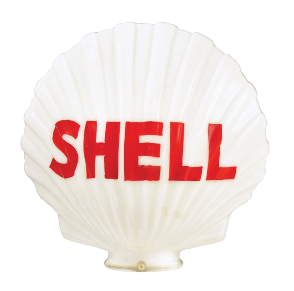 SHELL GASOLINE ONE PIECE CAST GLOBE. 