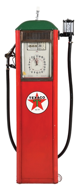 SHARMETER MODEL #37 GAS PUMP RESTORED IN TEXACO GASOLINE. 