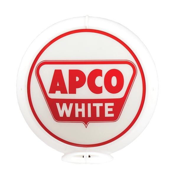 APCO WHITE GASOLINE COMPLETE 13.5" GLOBE ON CAPCO BODY. 