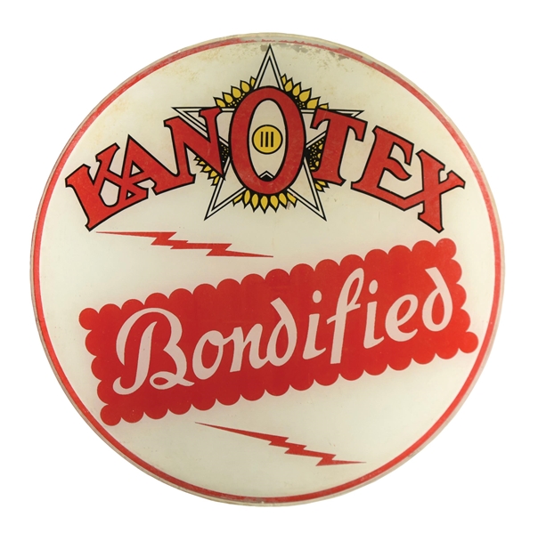 KANOTEX BONDIFIED GASOLINE SINGLE 13.25" GLOBE LENS. 