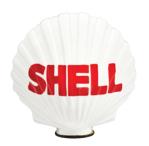 SHELL ONE PIECE CAST GASOLINE GLOBE. 