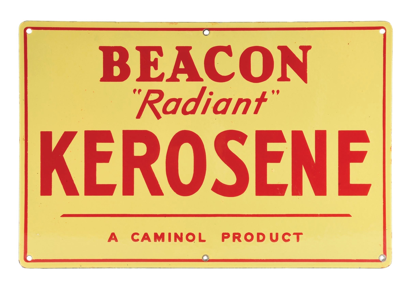 BEACON "RADIANT" KEROSENE PORCELAIN SERVICE STATION SIGN AGS 94. 
