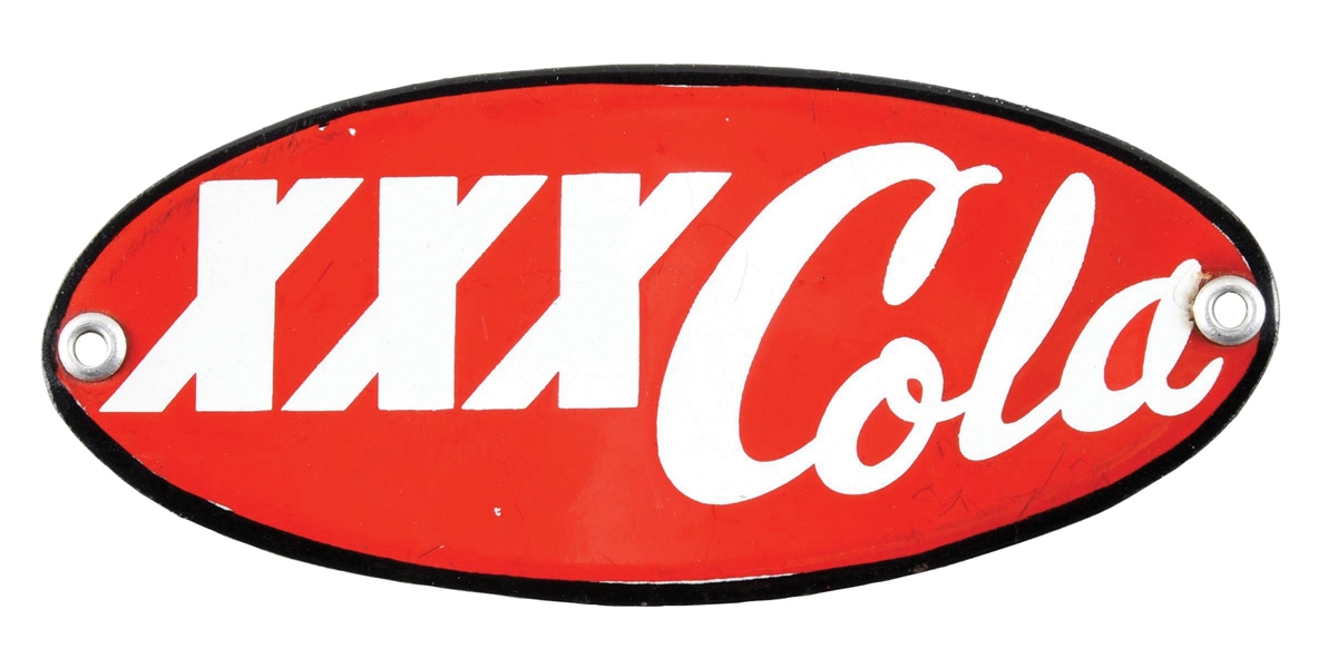 VERY RARE NEW OLD STOCK TRIPLE XXX COLA PORCELAIN SIGN AGS 94. 