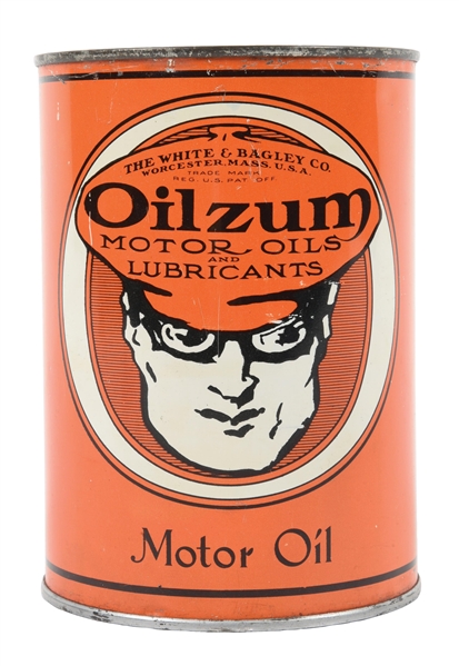 OILZUM MOTOR OIL ONE QUART CAN. 