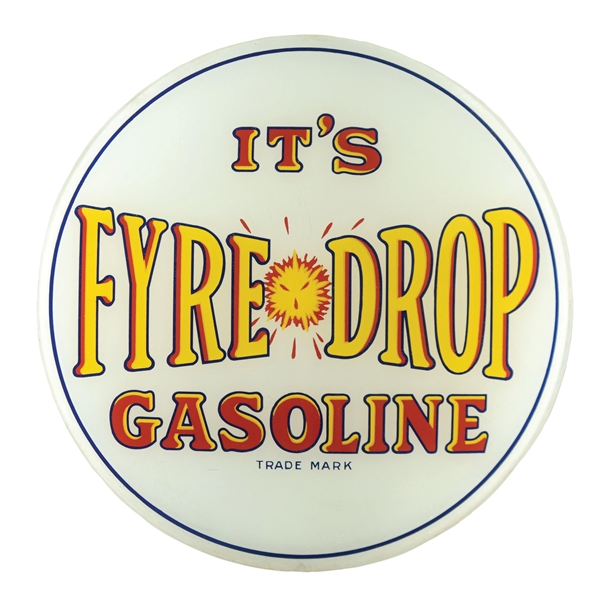 ITS FYRE DROP GASOLINE SINGLE 15" GLOBE LENS. 