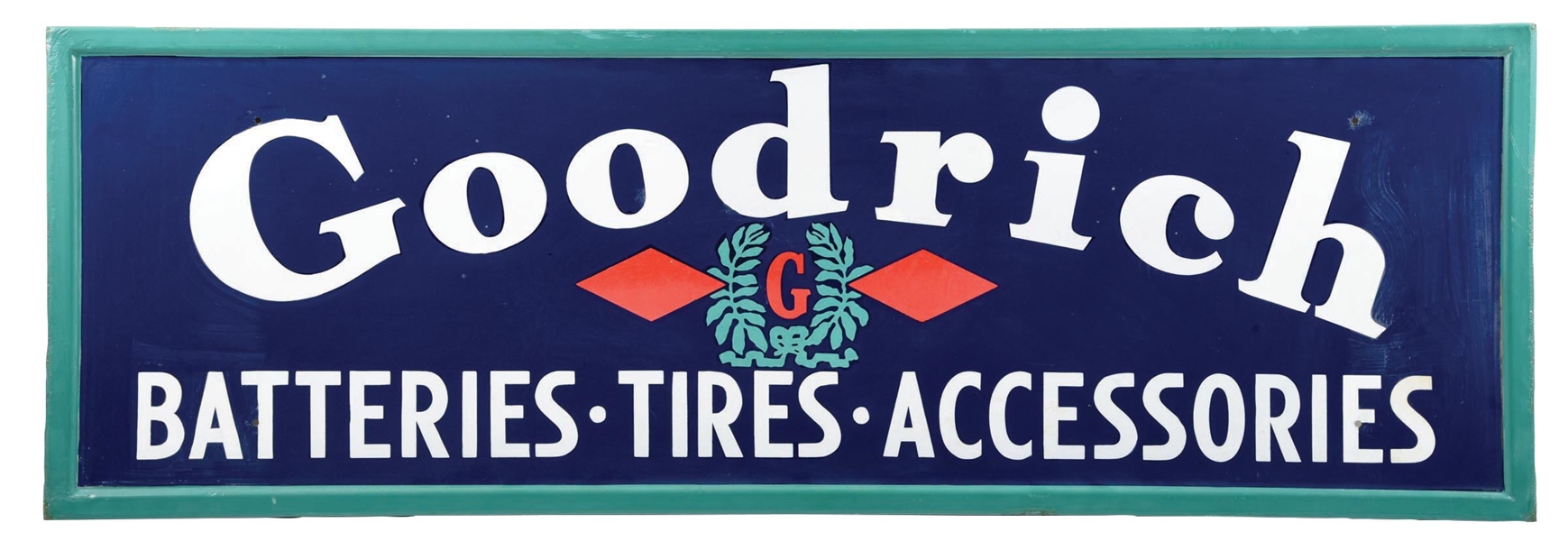 GOODRICH BATTERIES TIRES ACCESSORIES PORCELAIN SIGN.