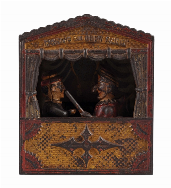 SHEPARD HARDWARE PUNCH AND JUDY CAST IRON MECHANICAL BANK