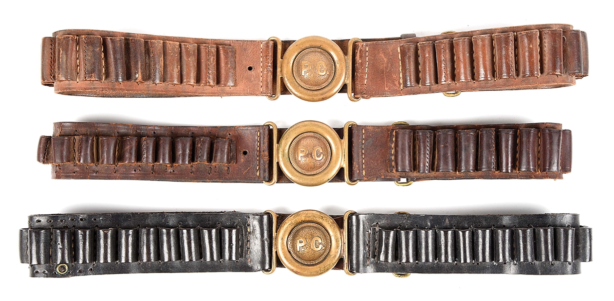 LOT OF 3: PHILIPPINE CONSTABULARY TYPE 1 BELTS.