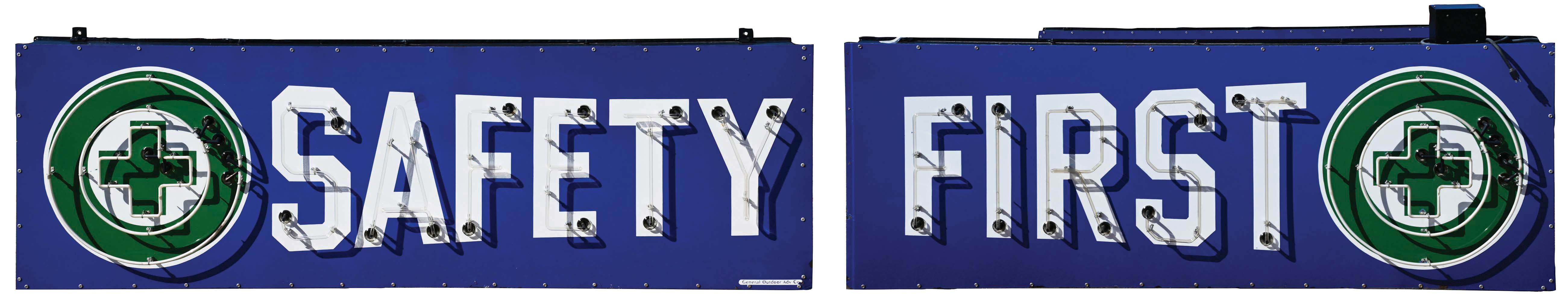 Safety First Brightsign Lot Detail - SAFETY FIRST 2-PIECE NEON SIGN