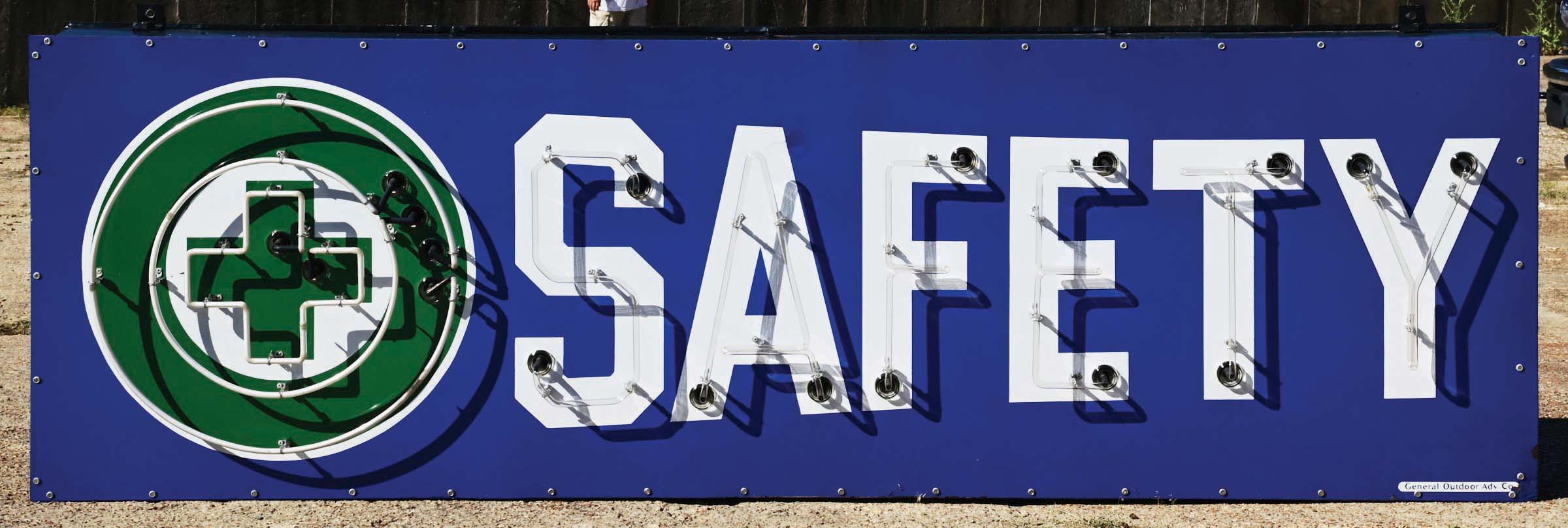 Safety First Brightsign Lot Detail - SAFETY FIRST 2-PIECE NEON SIGN