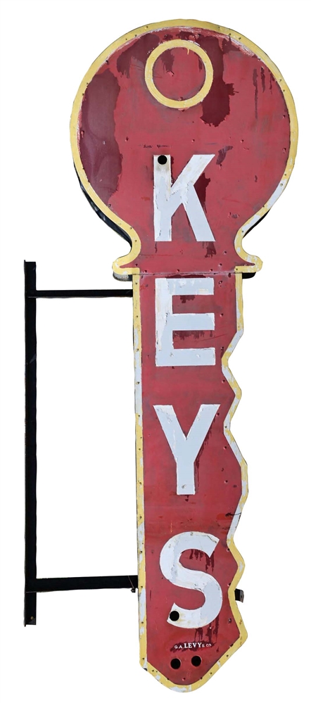 LARGE DOUBLE-SIDED "KEYS" NEON SIGN