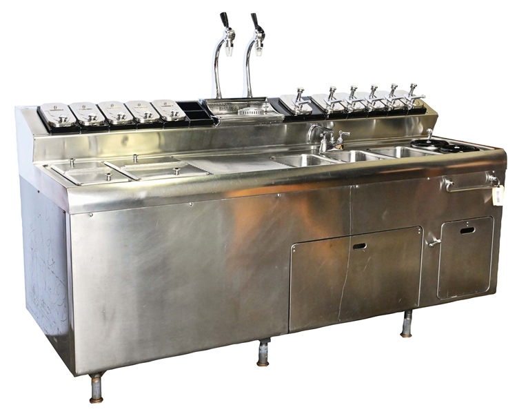 THE BASTIAN-BLESSING CO. "ALL DRY" STAINLESS STEEL SODA FOUNTAIN