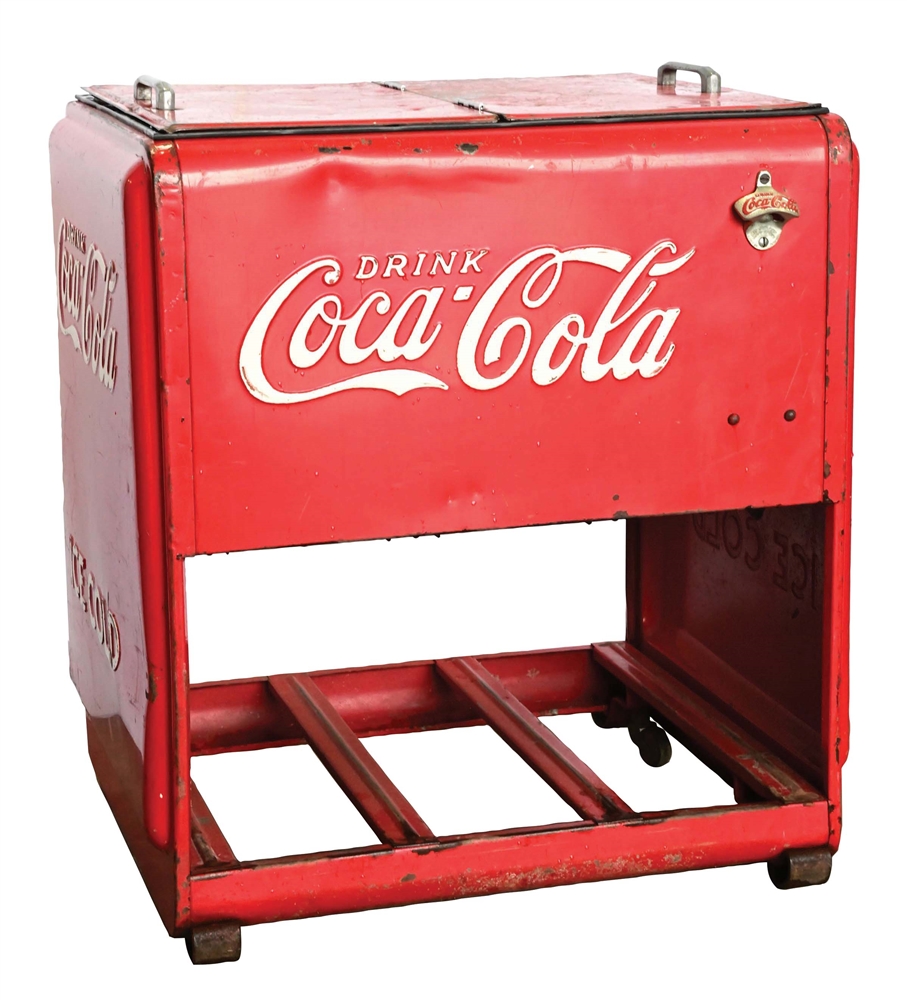 1935 DRINK COCA-COLA ICE COLD STANDARD ICE COOLER