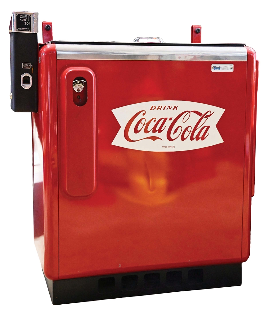 IDEAL DISPENSER CO. MODEL A-55 COCA-COLA SLIDER VENDING MACHINE