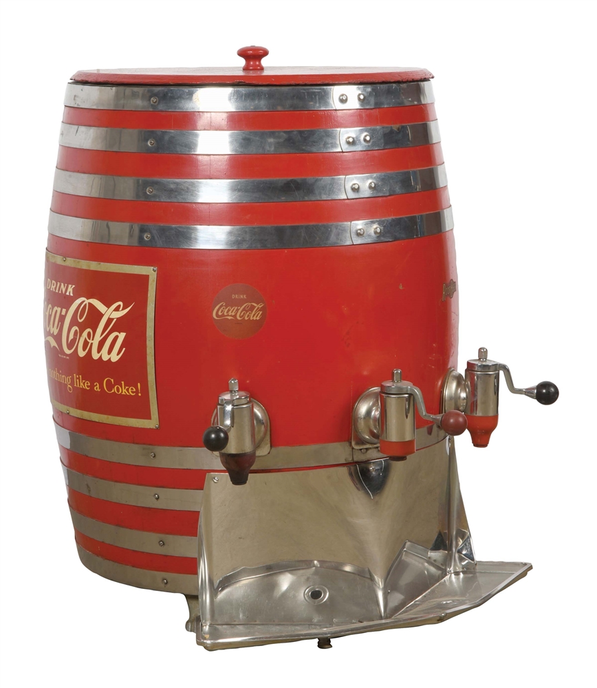 DRINK COCA-COLA BARREL DISPENSER