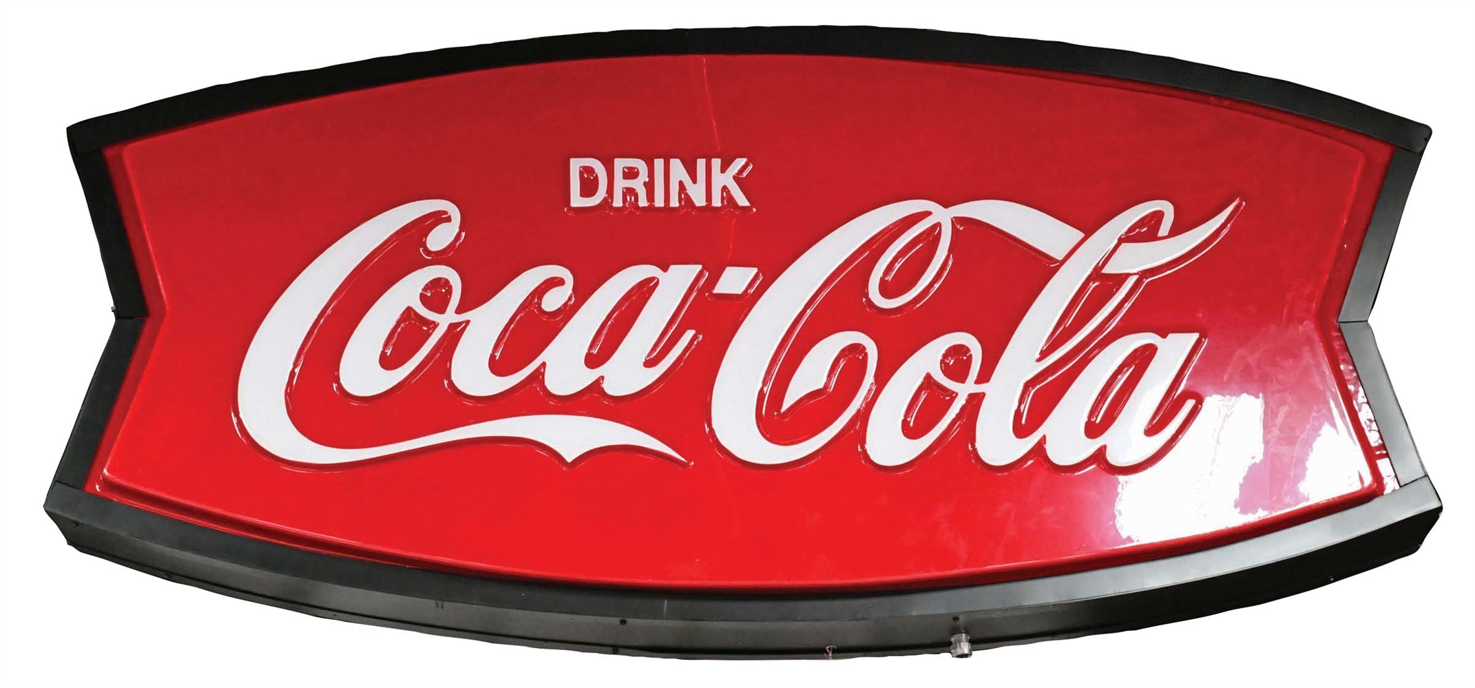 DRINK COCA-COLA FISHTAIL LIGHT-UP SIGN