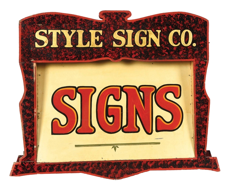 STYLE SIGNS CO. LIGHTED PAINTED WOOD SIGN