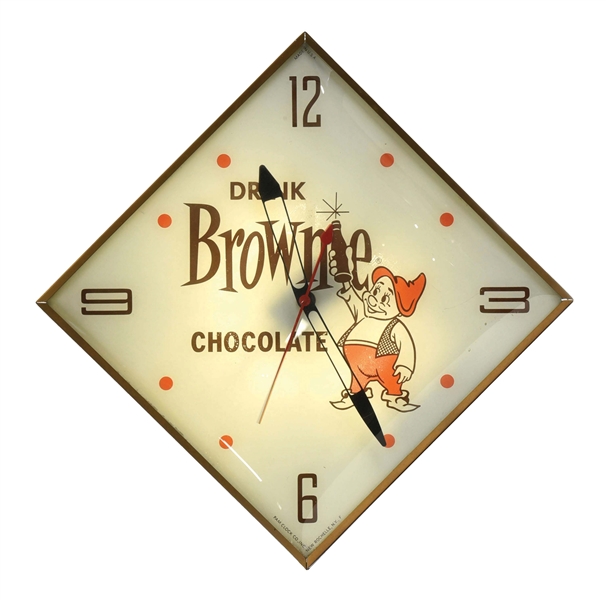 ORIGINAL PAM CLOCK ADVERTISING BROWNIE CHOCOLATE