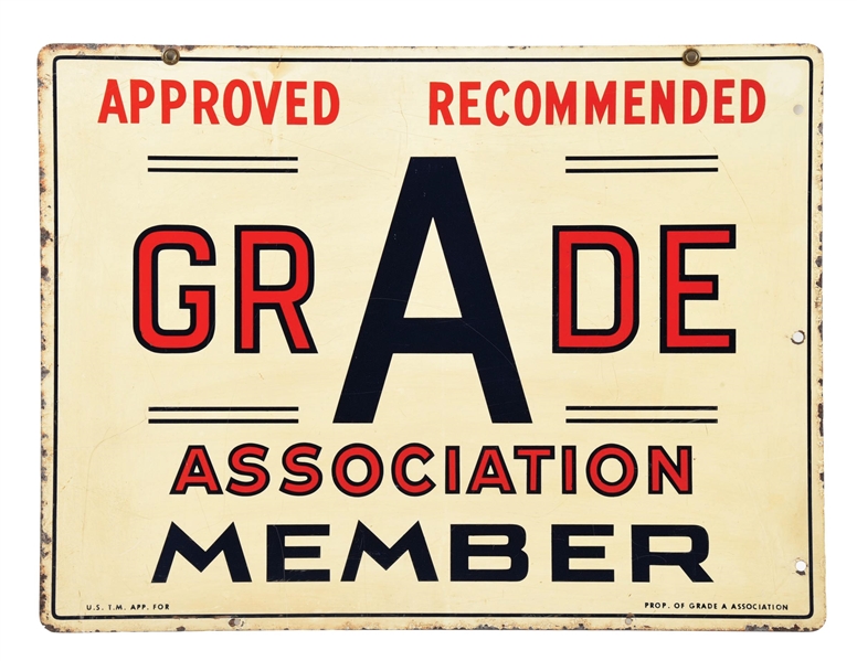 TIN GRADE A ASSOCIATION MEMBER SIGN.