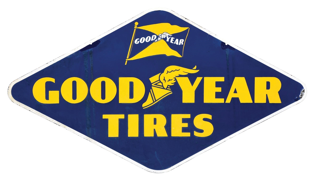 PORCELAIN GOODYEAR TIRES SIGN.