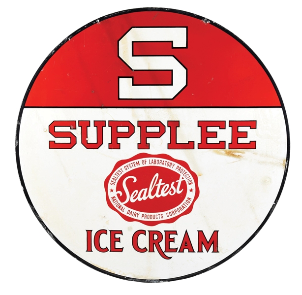 SUPPLEE ICE CREAM PORCELAIN SIGN. 