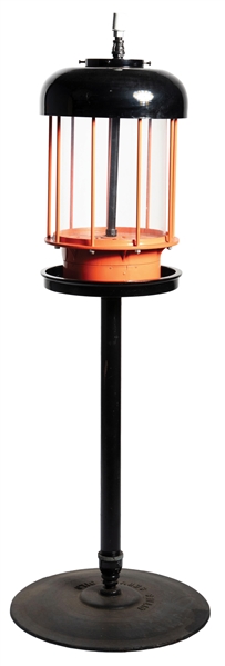 UNIQUE CUSTOM MADE VISIBLE GAS PUMP CYLINDER BIRD FEEDER. 