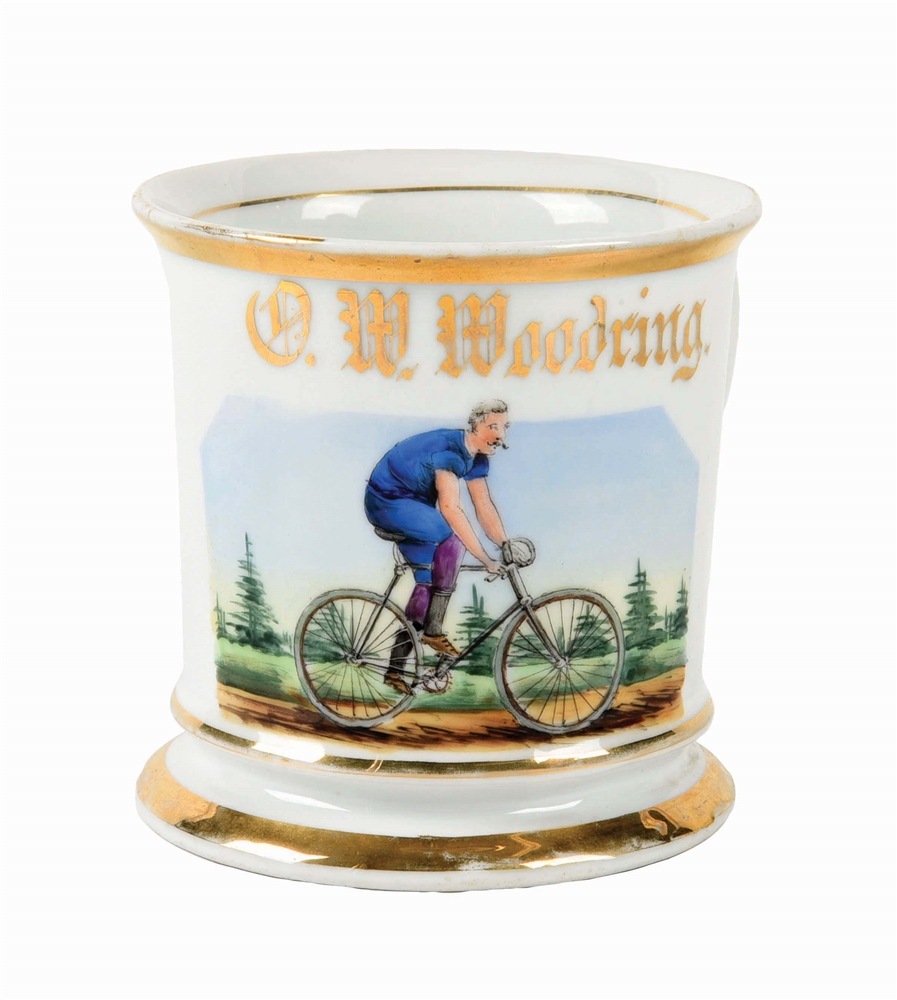 BICYCLIST SHAVING MUG 