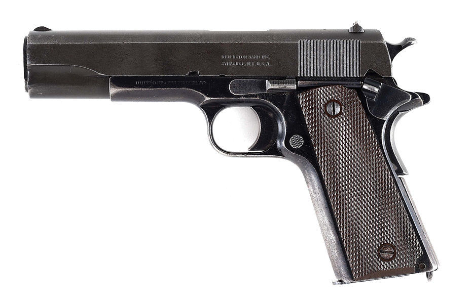 (C) 1913 COLT 1911 FRAME WITH REMINGTON RAND SLIDE .45 ACP SEMI-AUTOMATIC PISTOL.