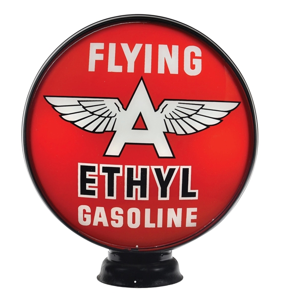 FLYING A ETHYL GASOLINE SINGLE 15" GLOBE LENS ON LOW PROFILE BODY. 