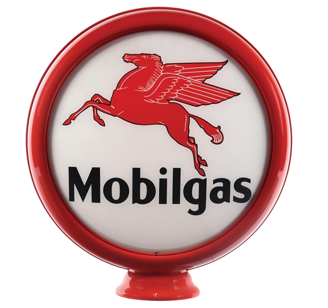 MOBILGAS COMPLETE 15" GLOBE ON METAL BODY W/ PEGASUS GRAPHIC. 