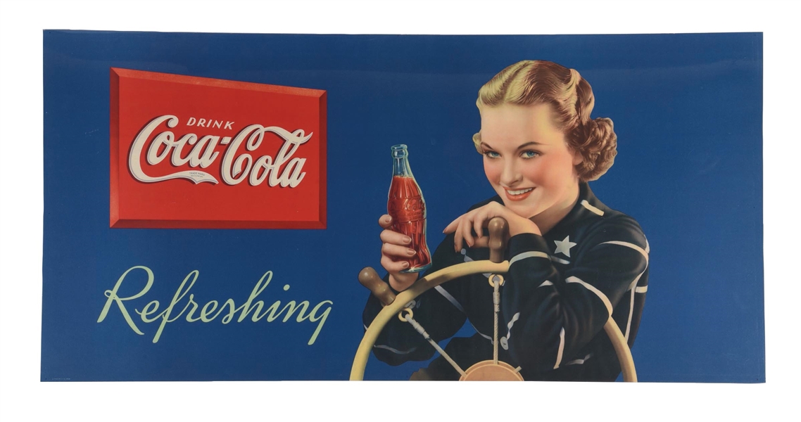 OUTSTANDING COCA-COLA SAILOR GIRL POSTER.