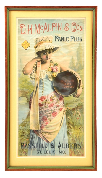 PAPER MCALPIN & CO. "PANIC PLUG" TOBACCO SIGN