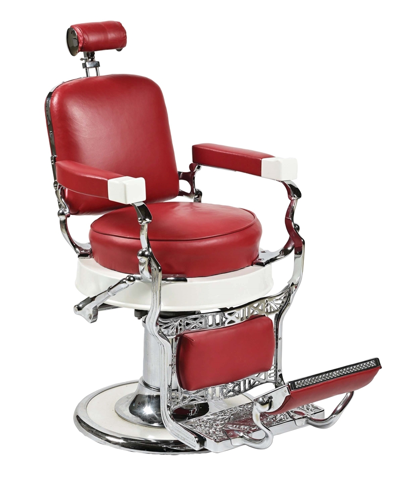 ROUND SEAT PORCELAIN KOKEN BARBER CHAIR