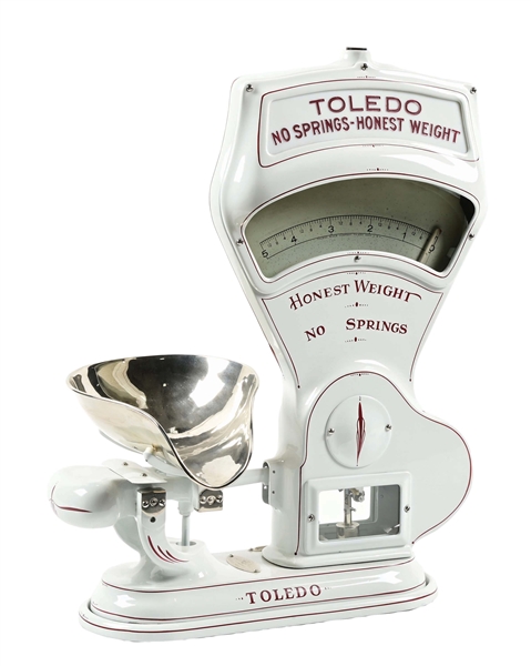 RESTORED TOLEDO 5-POUND LIGHT-UP GROCERY SCALE