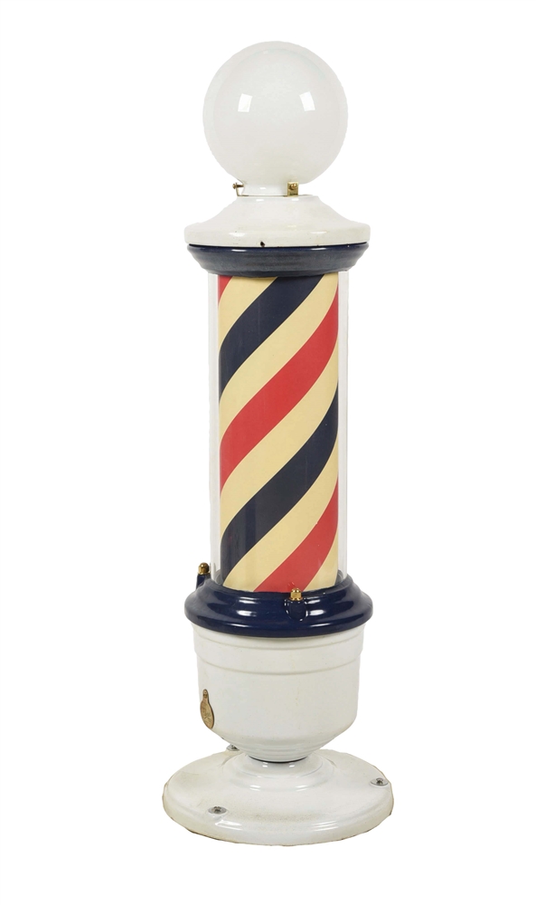 CAST IRON PAIDAR BARBER POLE 