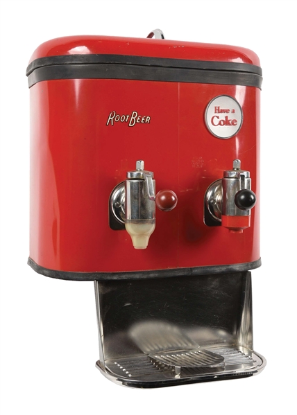 DUAL COCA-COLA & ROOT BEER COUNTERTOP SYRUP DISPENSER