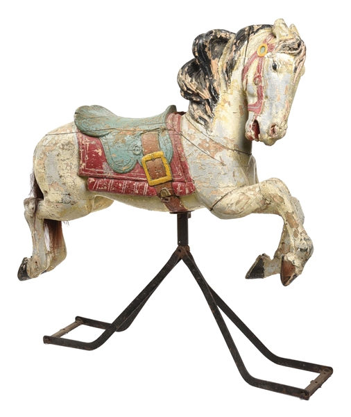 ORIGINAL WOODEN CAROUSEL HORSE