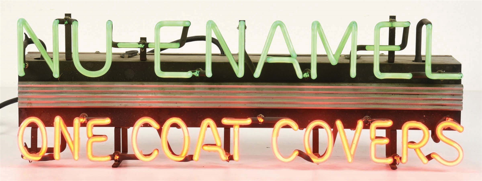 NU-ENAMEL ONE COAT COVERS NEON SIGN