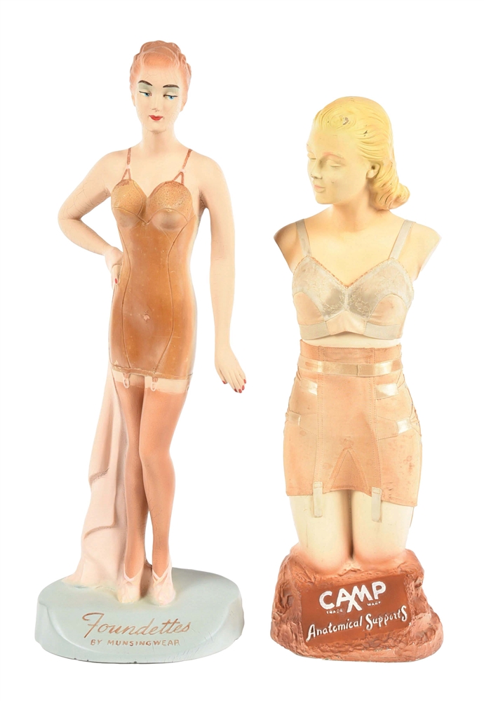 PAIR OF COUNTRY STORE ADVERTISING FIGURAL FORMS