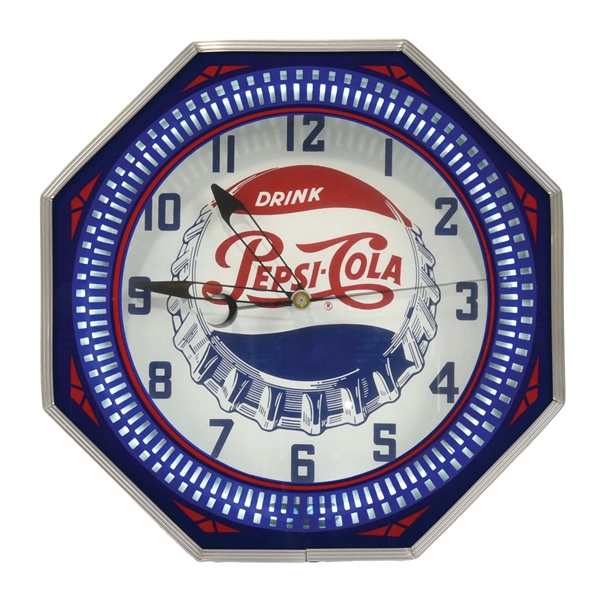 REPLICA PEPSI SPINNER NEON CLOCK