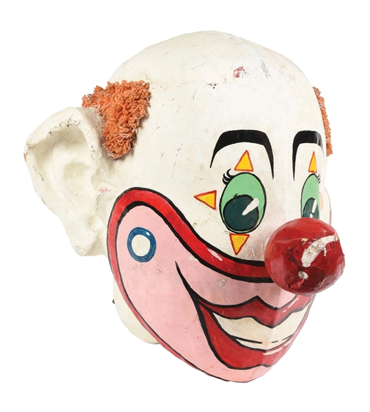 GREAT PAPER MACHE CLOWN HEAD 