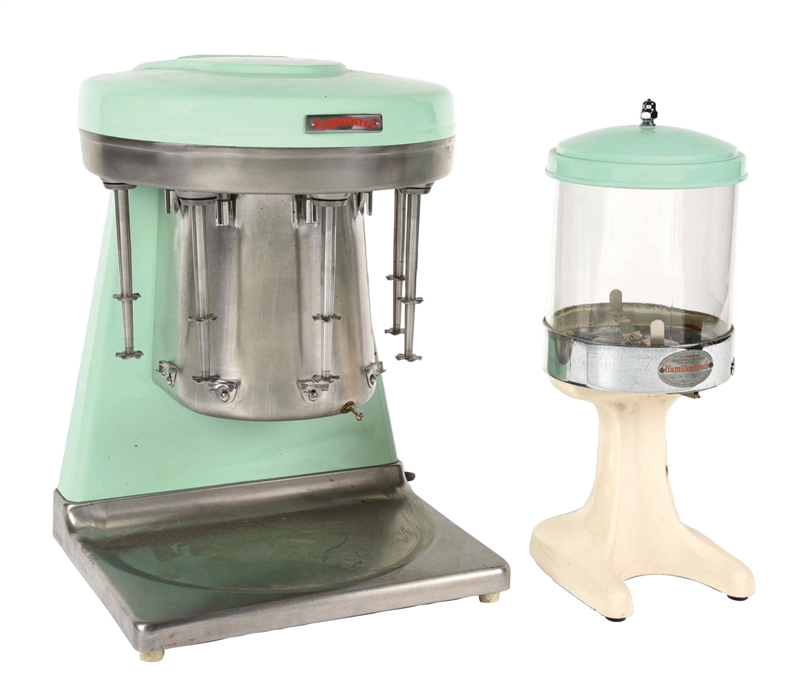 PAIR OF SODA FOUNTAIN MILKSHAKE ITEMS