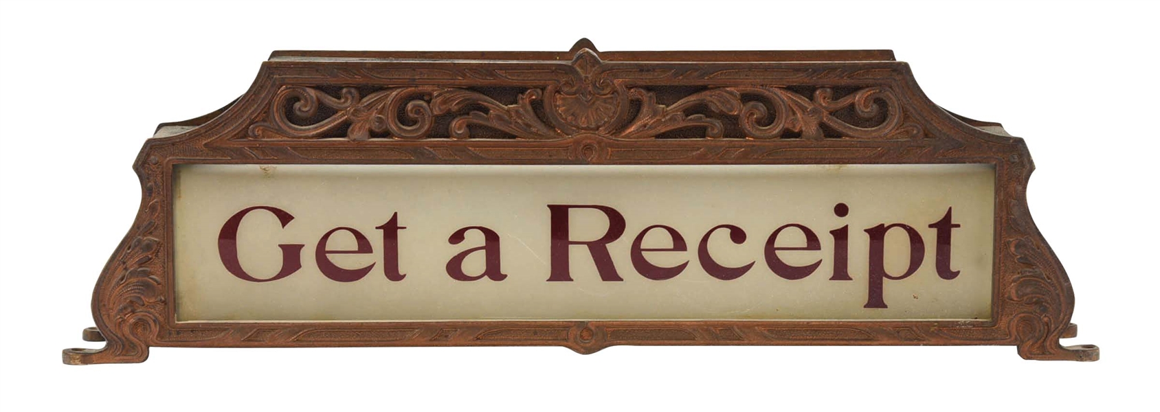 CASH REGISTER MARQUEE SIGN "GET A RECEIPT" 