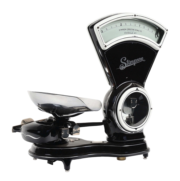 RESTORED 3LB. STIMPSON COMPUTING SCALE CO. CANDY SCALE