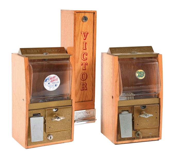 PAIR OF ANTIQUE VENDING MACHINES