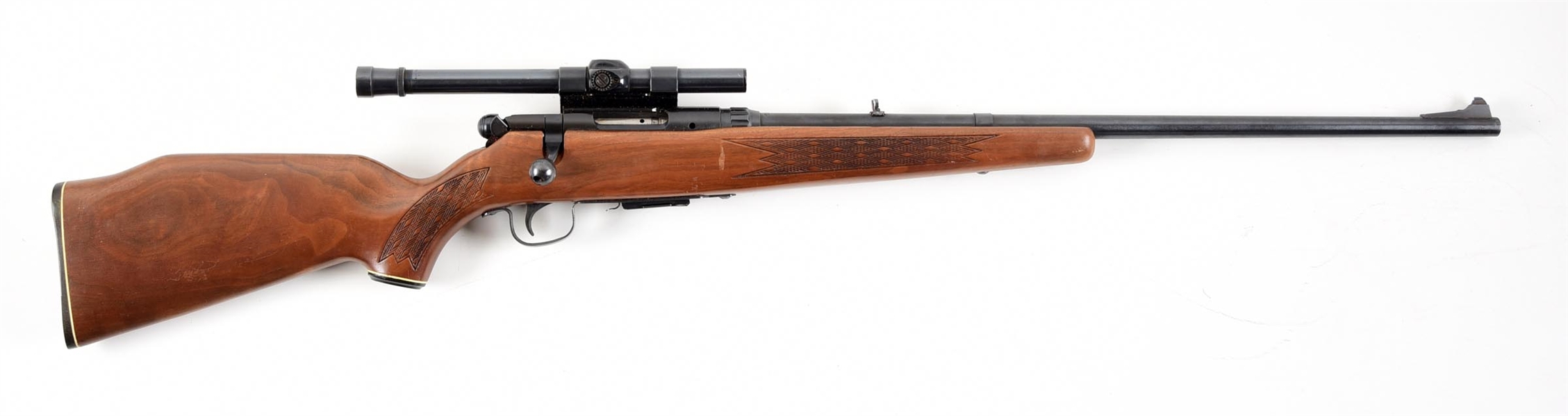 (C) DELUXE SAVAGE 340 SERIES E BOLT ACTION RIFLE IN .22 HORNET.