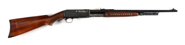 (C) REMINGTON MODEL 14 SLIDE ACTION RIFLE.