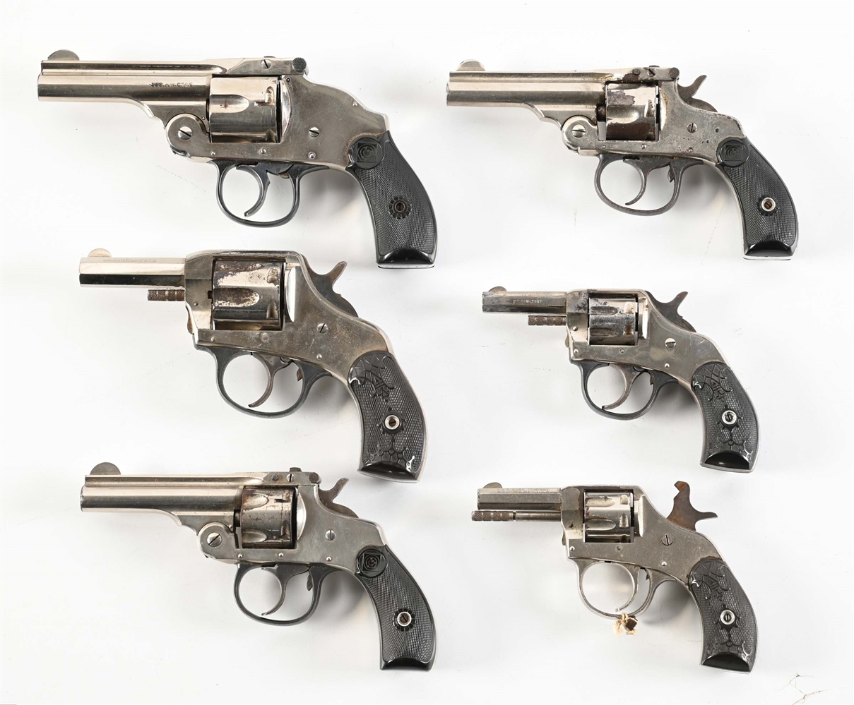 (C) LOT OF 6: HARRINGTON & RICHARDSON DOUBLE ACTION REVOLVERS.