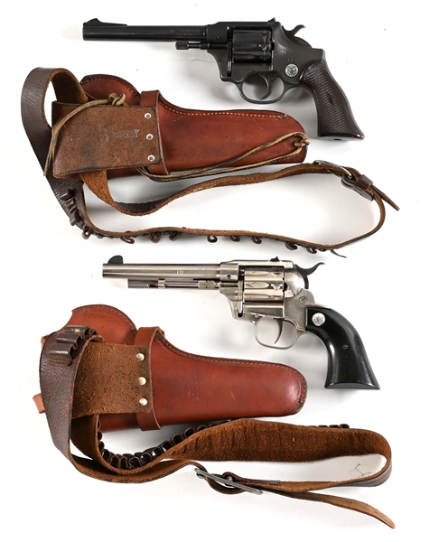 (C) LOT OF 2: HIGH STANDARD R-101 CENTINAL AND W-101 DOUBLE DASH NINE DOUBLE ACTION REVOLVERS.