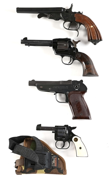 (C) LOT OF 4: VINTAGE HANDGUNS.